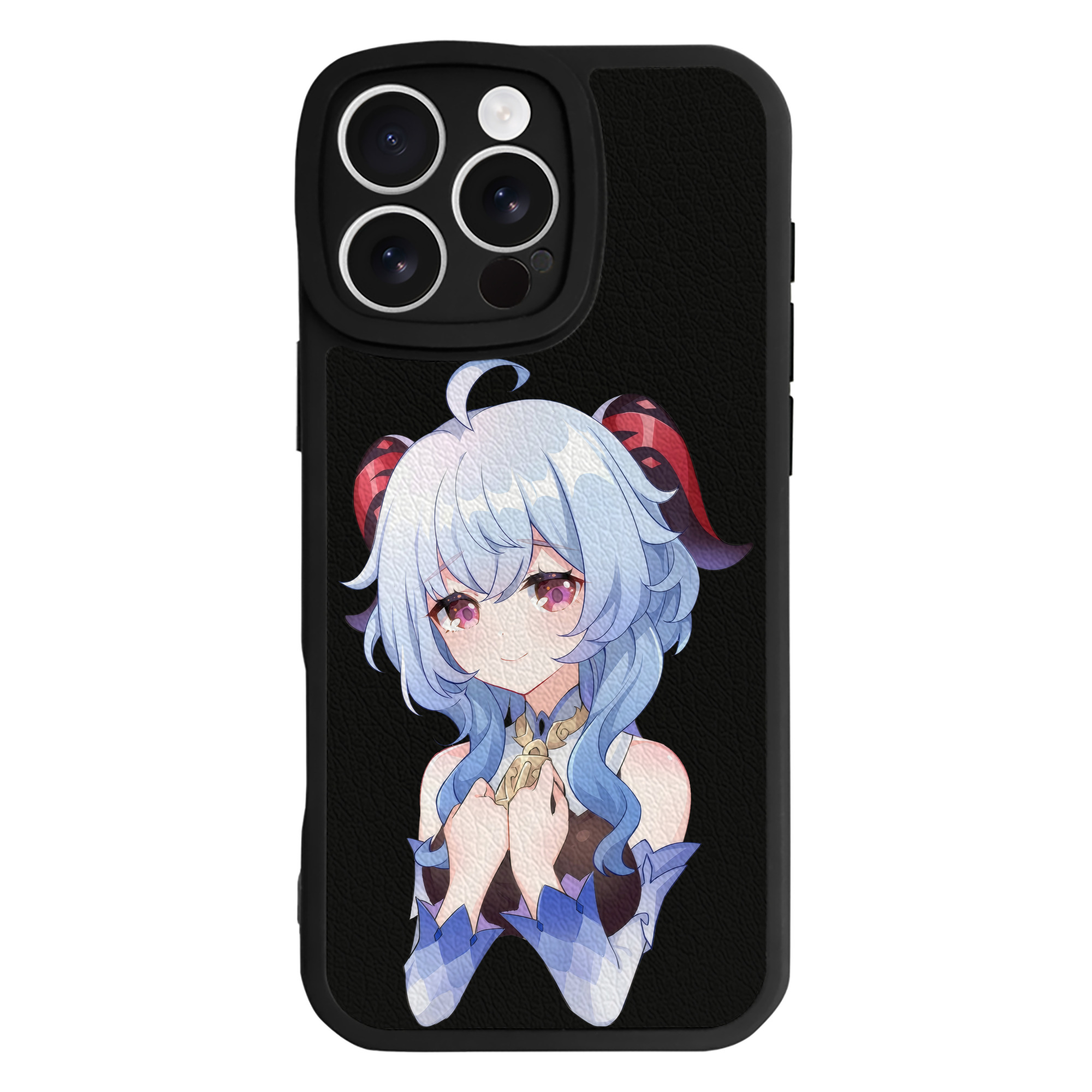 げんし神 甘雨 かんう genshin Ganyu 【iPhone 16シリーズ対応】シリコンスマホケース（レザー調） 材質：シリコン